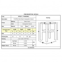 ΤΑΒΕΡΝΑΣ Σκαμπό Βοηθητικό Οξιά Εμποτισμός Φυσικό Κάθισμα Ψάθα c476800