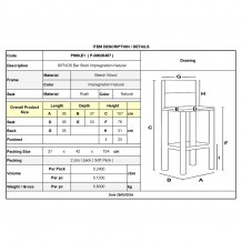 ΣΙΦΝΟΣ Σκαμπό BAR με Πλάτη Οξιά Εμποτισμός Φυσικό Κάθισμα Ψάθα c476801