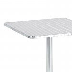 Τραπέζι Lazo pakoworld χρωμίου αλουμίνιο 60x60x70εκ c476804
