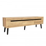 GRIF TV STAND ΦΥΣΙΚΟ ΜΑΥΡΟ 160x40xH50cm c476825