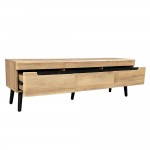 GRIF TV STAND ΦΥΣΙΚΟ ΜΑΥΡΟ 160x40xH50cm c476825