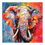 Πίνακας σε καμβά Elephant Inart 80x3x80εκ c477048