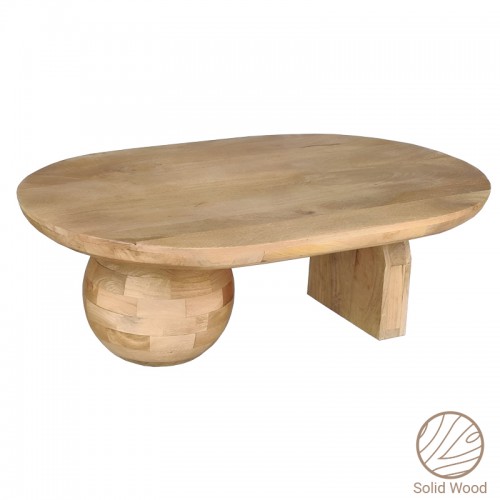 Τραπέζι σαλονιού Kane Inart φυσικό μασίφ ξύλο ακακίας 110x72x38εκ c477107