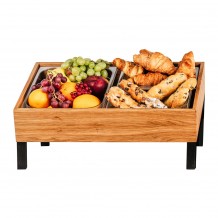 Κουτί μπουφέ GN1 1xΥ10cm ξύλινο δρυς με 4 κοντά μαγνητικά πόδια Bisetti c477155 Κουτί μπουφέ GN1 1xΥ10cm ξύλινο δρυς με 4 κοντά μαγνητικά πόδια Bisetti c477155