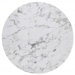 HPL High Pressure Laminated Επιφάνεια Τραπεζιού Απόχρωση White Marble Εξωτερικού χώρου SET 2τμχ c477186