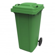 Κάδος πλαστικός 120Lt με ρόδες 48x58x95Υcm 7 5Kg πράσινος c477224
