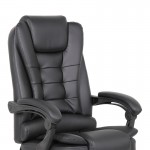 Καρέκλα γραφείου διευθυντή με υποπόδιο Acel pakoworld pu μαύρο 158x63x117 5εκ c477284