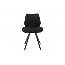 Καρέκλα Sabini μέταλλο βελούδο μαύρο 46x55x80εκ σετ 4τεμ c477294