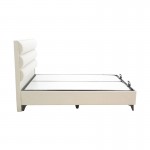 Κρεβάτι μονό Luxe pakoworld με αποθηκευτικό χώρο κρεμ ύφασμα 120x200εκ c477318