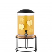 SQUILLO Διανεμητής Χυμών 5 Λιτρα με Μαύρη Μεταλλική Βάση και Ξύλο c477356