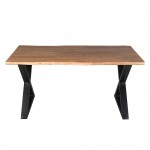 MINGLE ΤΡΑΠΕΖΙ ΦΥΣΙΚΟ ΜΑΥΡΟ 160x80xH76cm c477402