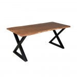 MINGLE ΤΡΑΠΕΖΙ ΦΥΣΙΚΟ ΜΑΥΡΟ 180x80xH76cm c477403