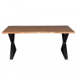 MINGLE ΤΡΑΠΕΖΙ ΦΥΣΙΚΟ ΜΑΥΡΟ 180x80xH76cm c477403