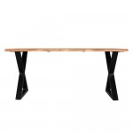 MINGLE ΤΡΑΠΕΖΙ ΦΥΣΙΚΟ ΜΑΥΡΟ 180x80xH76cm c477403