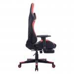 Καρέκλα γραφείου gaming Zeldo pakoworld pu μαύρο κόκκινο 66x56x135εκ c477492