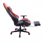 Καρέκλα γραφείου gaming Zeldo pakoworld pu μαύρο κόκκινο 66x56x135εκ c477492