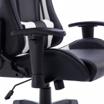 Καρέκλα γραφείου gaming Hartley pakoworld pu μαύρο λευκό 67x57x139εκ c477494
