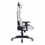 Καρέκλα γραφείου gaming Mazol pakoworld pu μαύρο-λευκό 66x56x135εκ c477498
