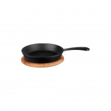 Cast iron τηγάνι στρογγυλό μαύρο με ξύλινη βάση φ20cm 18mm σμάλτο 1 στρώσεως 1 ψήσιμo 1 8kg LAVA c477503 Cast iron τηγάνι στρογγυλό μαύρο με ξύλινη βάση φ20cm 18mm σμάλτο 1 στρώσεως 1 ψήσιμo 1 8kg LAVA c477503
