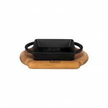 Cast iron σαγάνι σερβιρίσματος μαύρο με ξύλινη βάση τετράγωνο 12x12cm 18mm σμάλτο στρώσεως 1 ψήσιμο 1 1kg LAVA c477512 Cast iron σαγάνι σερβιρίσματος μαύρο με ξύλινη βάση τετράγωνο 12x12cm 18mm σμάλτο στρώσεως 1 ψήσιμο 1 1kg LAVA c477512