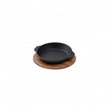 Cast iron σαγάνι σερβιρίσματος μαύρο με ξύλινη βάση φ16cm σμάλτο 1 στρώσεως 1 ψήσιμο 1kg LAVA c477518 Cast iron σαγάνι σερβιρίσματος μαύρο με ξύλινη βάση φ16cm σμάλτο 1 στρώσεως 1 ψήσιμο 1kg LAVA c477518