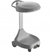 Καρότσι απλύτων ή και απορριμμάτων 120lt με καπάκι amp πεντάλ 64x50xΥ100cm γκρι TTS Cleaning c477677