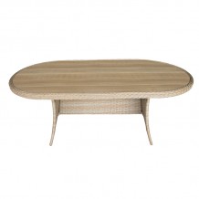 Τραπέζι Keir pakoworld rattan αλουμίνιο καφέ 180x90x72εκ c477863 Τραπέζι Keir pakoworld rattan αλουμίνιο καφέ 180x90x72εκ c477863
