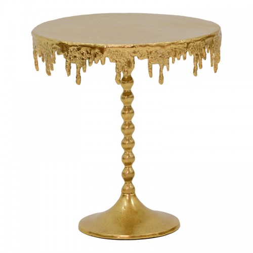 Βοηθητικό τραπέζι Fropio Inart χρυσό μέταλλο Φ40x44εκ c477873