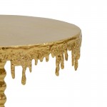 Βοηθητικό τραπέζι Fropio Inart χρυσό μέταλλο Φ40x44εκ c477873