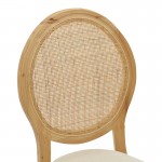 Καρέκλα Canco pakoworld φυσικό rubberwood φυσικό rattan 50x55x98εκ c477878