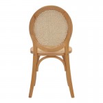 Καρέκλα Camil pakoworld φυσικό ξύλο οξιάς φυσικό rattan 45x50x94εκ c477887