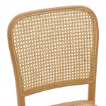 Καρέκλα Kalliope pakoworld φυσικό ξύλο οξιάς φυσικό rattan 45x50x89εκ c477889