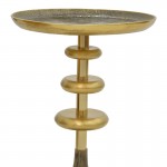 Βοηθητικό τραπέζι Trego Inart χρυσό μαύρο μέταλλο Φ39x55εκ c477902