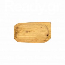 Ξύλινη σκαμμένη πιατέλα σερβιρίσματος σειρά Elegant από ξύλο Καστανιάς 26x17xΥ2cm c477935