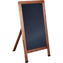 Ξύλινος Πίνακας υγρής κιμωλίας μονής όψης 69x145cm σκούρο καφέ c477976