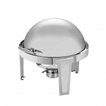 Μπαιν Μαρί στρογγυλό INOX με γυάλινο Roll top c477989 Μπαιν Μαρί στρογγυλό INOX με γυάλινο Roll top c477989