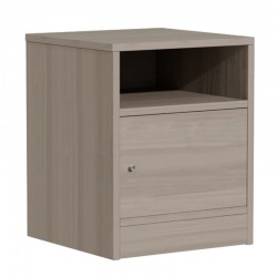 Κομοδίνο Foly pakoworld με ένα ντουλάπι γκρι oak 40x40x50εκ c478019