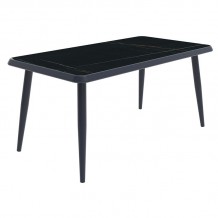 JARDIN Τραπέζι Dining Κήπου Βεράντας ALU Ανθρακί Επιφάνεια Μαύρο HPL c478262 JARDIN Τραπέζι Dining Κήπου Βεράντας ALU Ανθρακί Επιφάνεια Μαύρο HPL c478262