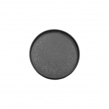 Πιάτο πορσελάνης με κάθετα πλαϊνά φ19 8xΥ2cm μαύρο ματ σειρά IRON Black Prego Σετ 6 c478293