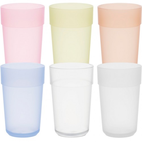 Ποτήρι PC Ψηλό 35cl φ7 5x12cm 72gr Διάφορα χρώματα ROCO - Σετ 6 c478475