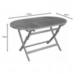 Τραπέζι Falov pakoworld πτυσσόμενο φυσικό μασίφ ξύλο ακακίας 130x80x72εκ c478536