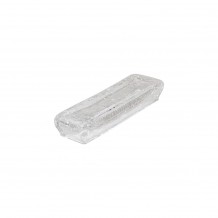 Γυάλινο κρεκελέ ορθογώνιο πιάτο 21xΥ6cm διάφανο RAW Σετ 4 c478558