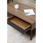 ZUMA COFFEE TABLE ΚΑΡΥΔΙ ΜΑΥΡΟ 111 5x60xH44cm c478568