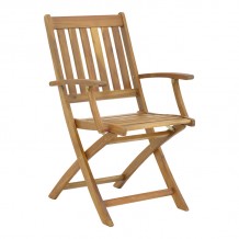 Πολυθρόνα Mobie pakoworld πτυσσόμενη ξύλο ακακίας φυσικό 56x61x89εκ c478742