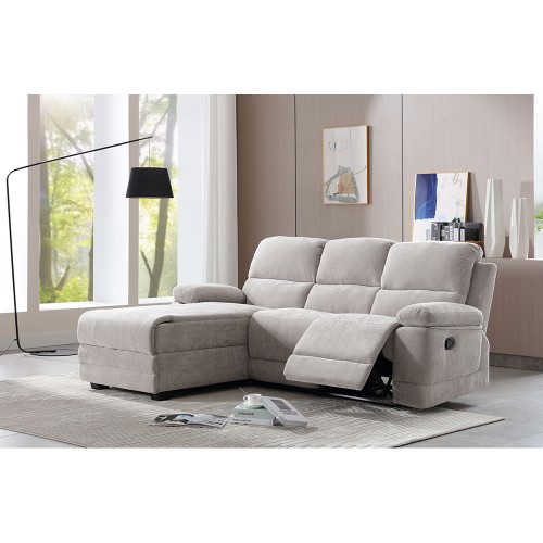 RELAX ΚΑΝΑΠΕΣ RECLINER ΓΩΝΙΑ ΑΡΙΣΤΕΡΗ BEIGE 212x156xH96cm c478748