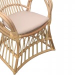 Πολυθρόνα Boloni Inart με μπεζ μαξιλάρι-φυσικό rattan 100x67x120εκ c478776