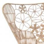 Πολυθρόνα Jake Inart με μπεζ μαξιλάρι-φυσικό rattan 110x82x145εκ c478777