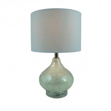 Επιτραπέζιο φωτιστικό Guidance Inart Ε27 λευκό γυαλί λευκό ύφασμα Φ25x41εκ c478801 Επιτραπέζιο φωτιστικό Guidance Inart Ε27 λευκό γυαλί λευκό ύφασμα Φ25x41εκ c478801