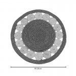 Χαλί Opronzo Inart φυσικό σχοινί Φ120x2εκ c478816