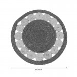 Χαλί Opronzo Inart φυσικό σχοινί Φ100x2εκ c478818